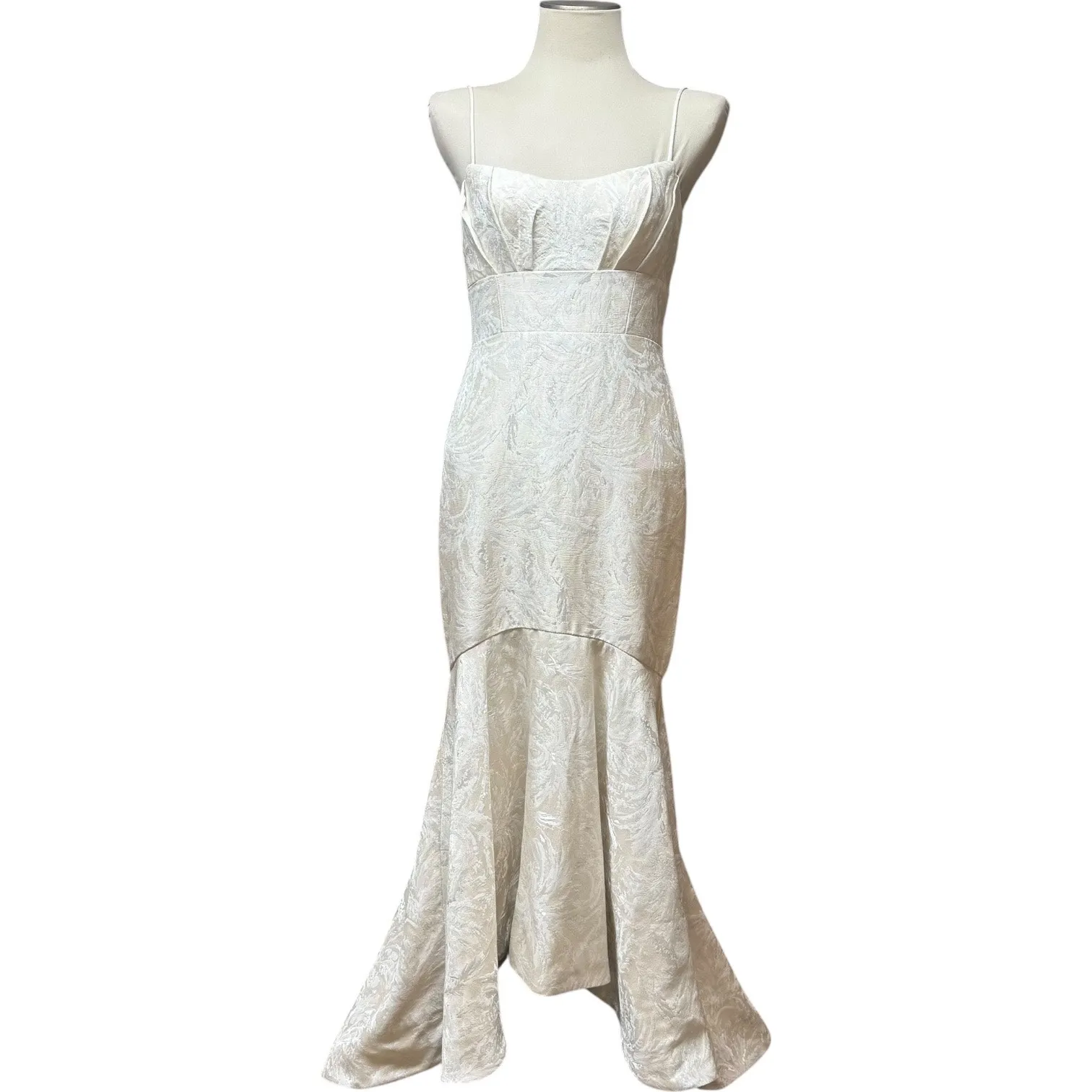 Monique Lhuillier ML 4417230 Gown Ivory Jacquard 4 - Image 2