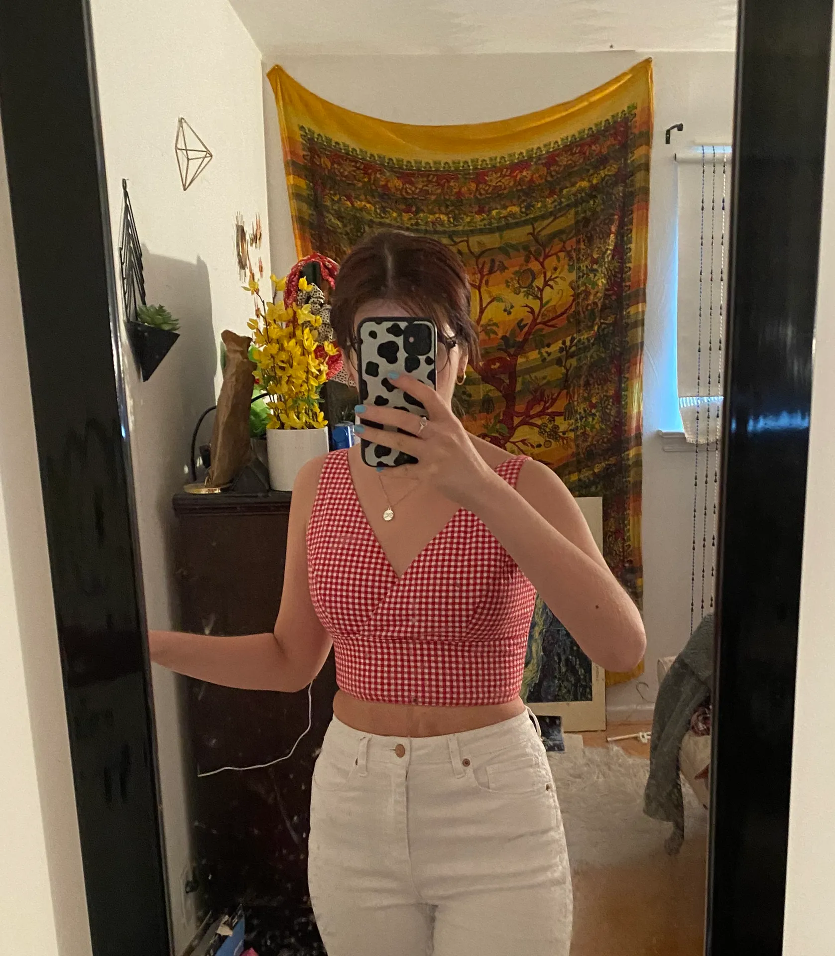 John Galt Red Gingham Top - Image 3