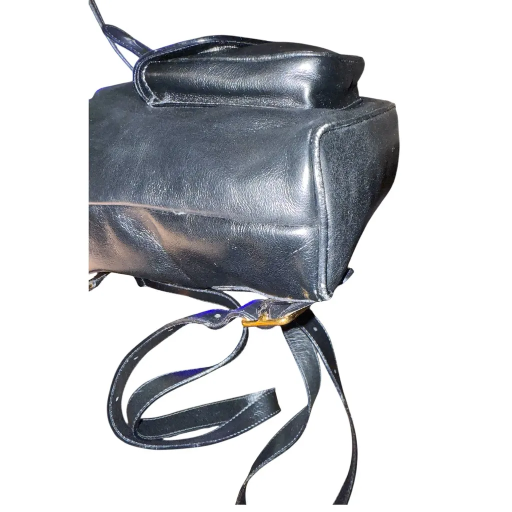 Gucci  Black Leather Bamboo Mini Backpack - Image 7