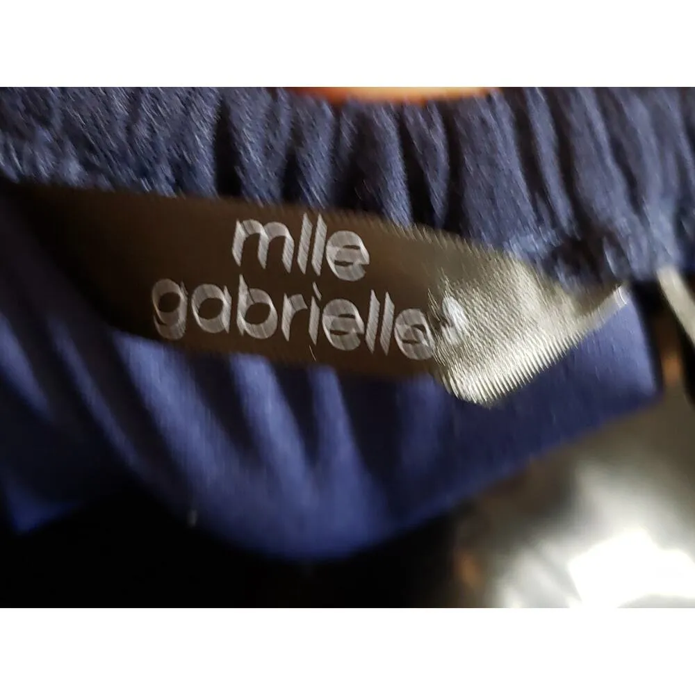 Mlle Gabrielle Maxi Dress Women's Size 2X Blue Rayon Keyhole Hi-Low Sleeveless - Image 2