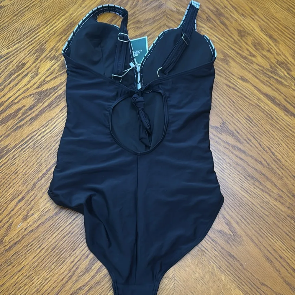 Eomenie One Piece Swimsuits Tummy Control Ruched Push Up Tie Back nwt White - Image 7