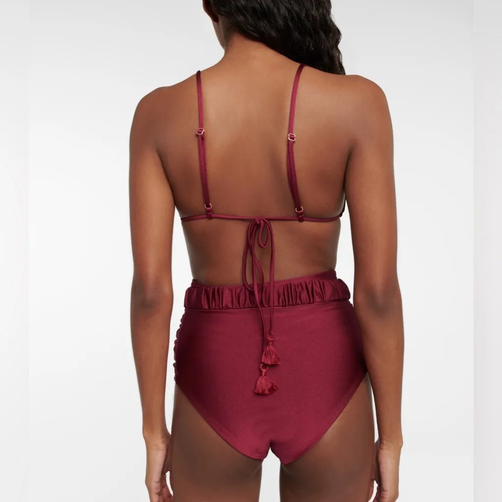 Johannna Ortiz Zaire High Waist‎ Shell Belted Bikini Bottom Pink Size XL - Image 4