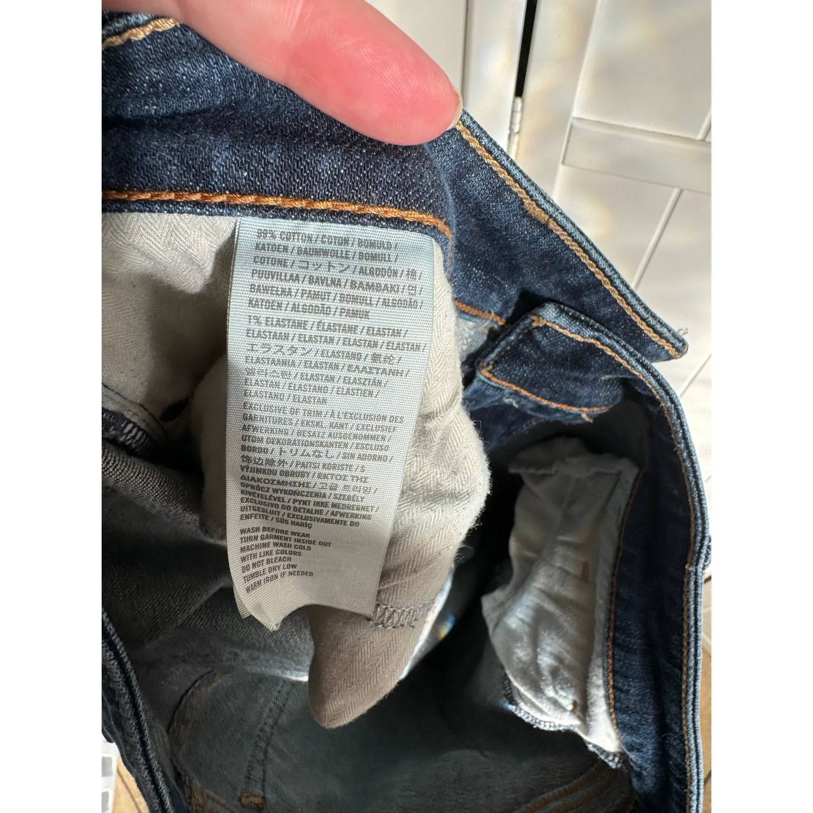 Hollister Womens Jeans Sz 11R Super Skinny Dark‎ Blue 30x31 Ripped Distressed - Image 6