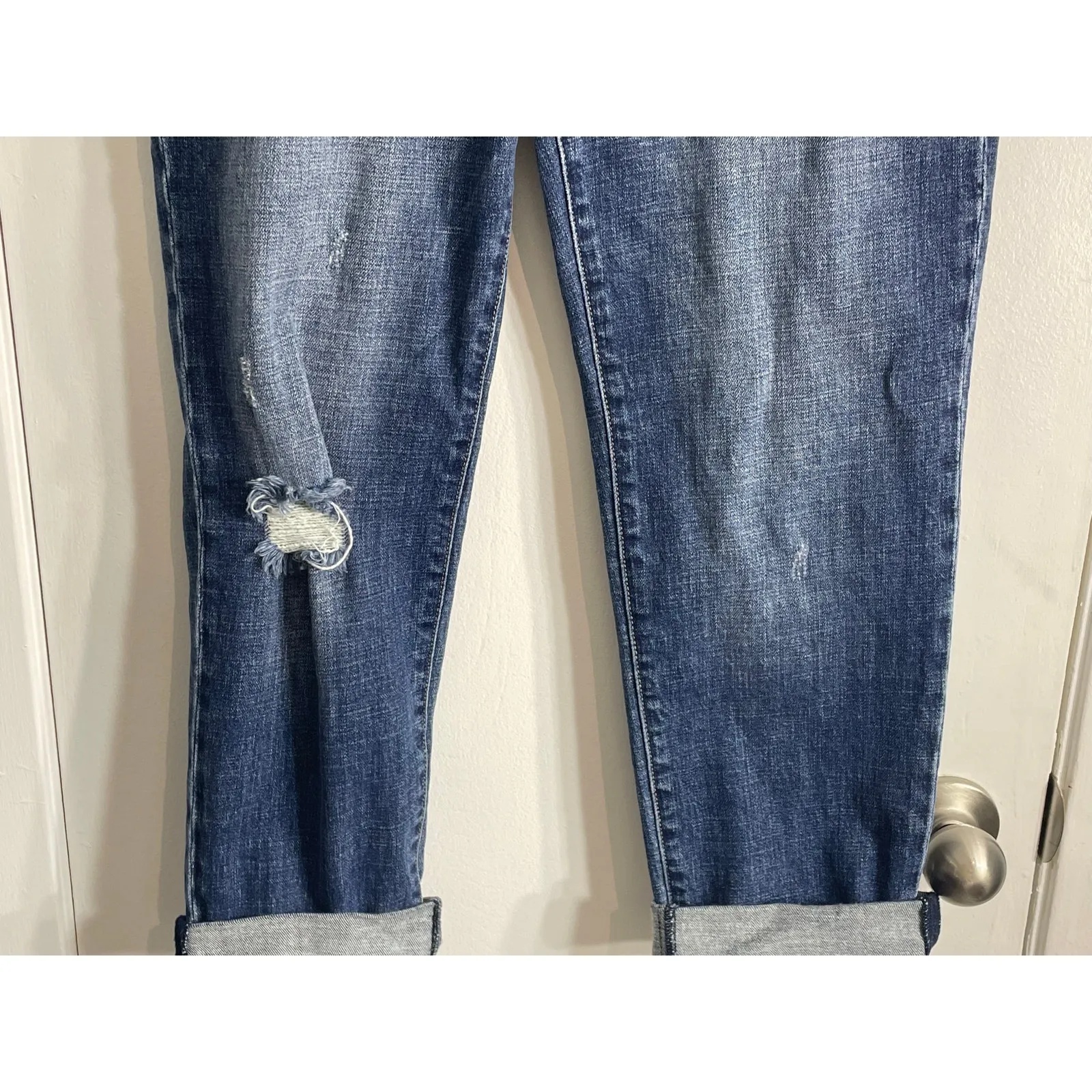 Kut From the Kloth Jeans Size 6 Amy Mid Rise Cropped Distressed Festival Boho - Image 4