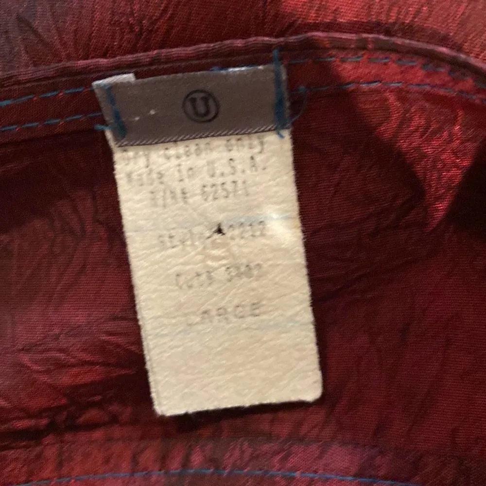 Vintage Y2K Crepe Iridescent Maxi Dress Maroon Black Sz Lg Acetate 90’s Metallic - Image 57