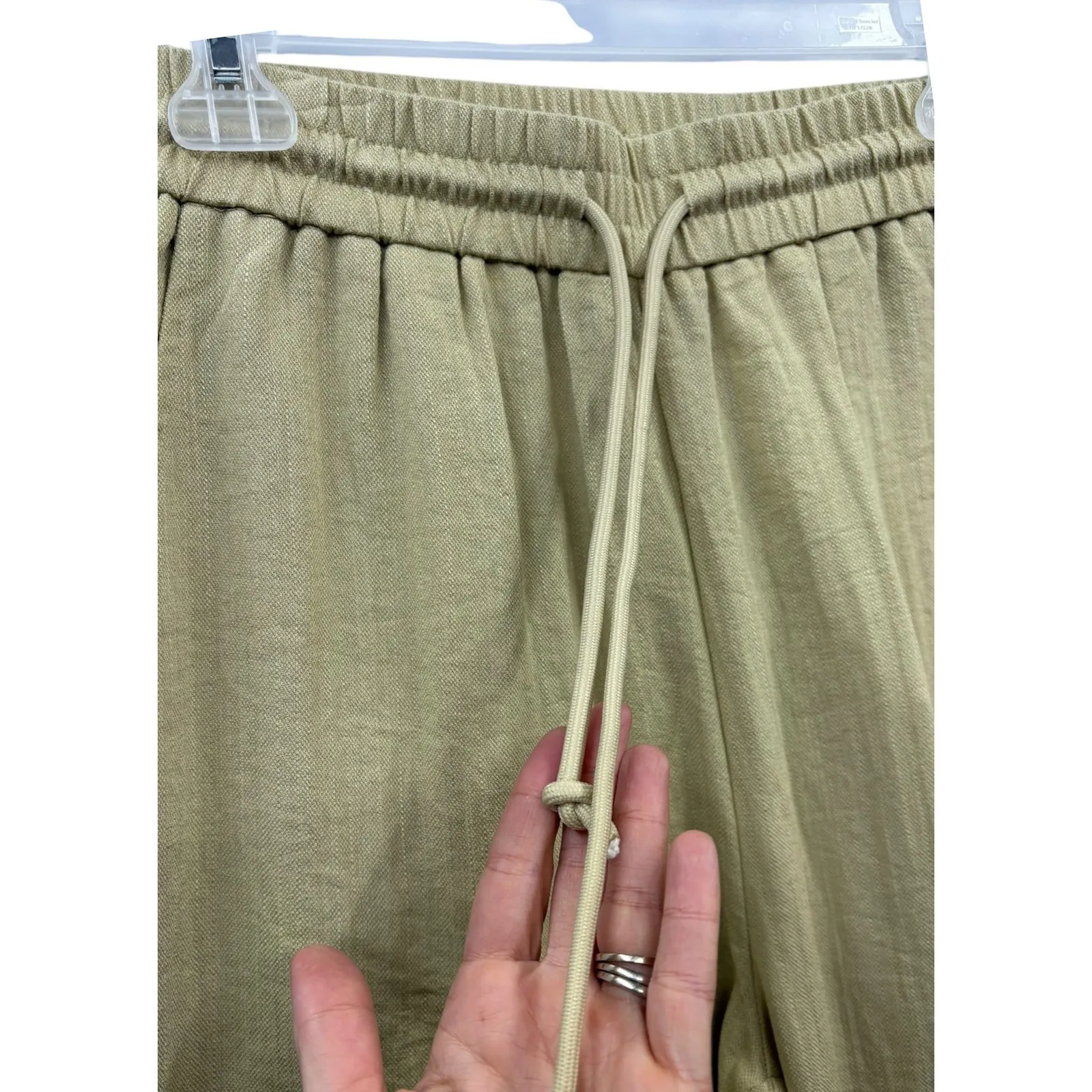 Halara Women's High Waisted Wide Leg Casual Costal Travel Resort Pants L - Image 7