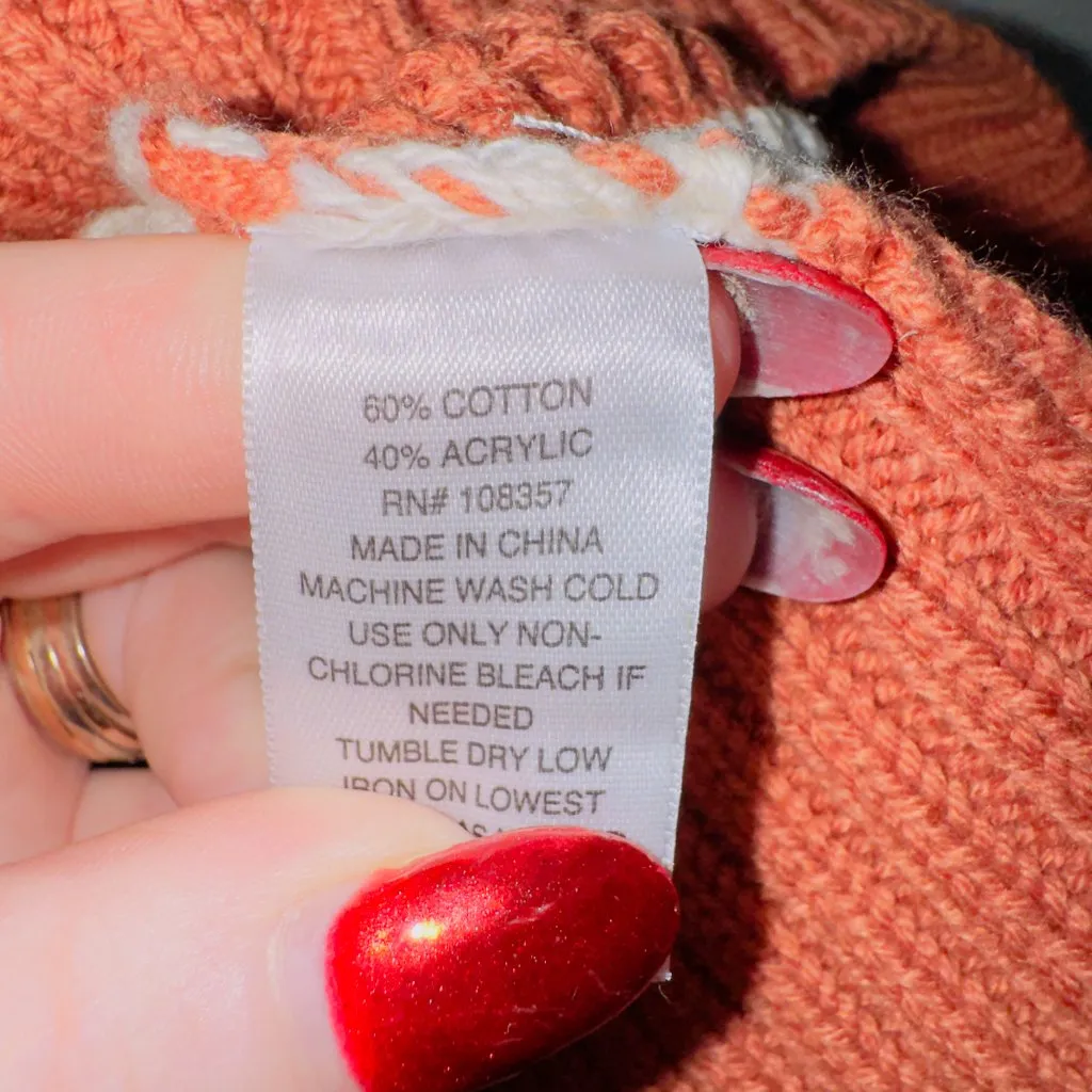 Arizona Jean Co Striped Knit Sweater Vest V Neck Cropped Pullover Women’s XXL - Image 6