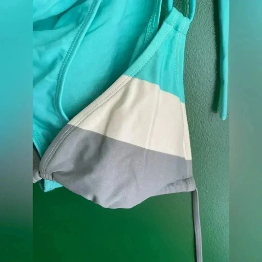 Body Glove String Bikini Set Top &‎ Bottom Size M Medium COLOR BLOCK! - Image 3