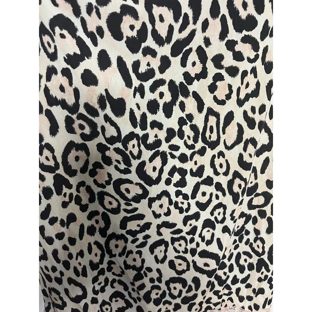 Victoria's Secret Nightgown Bustier Pink Cheetah Adj Straps Lace Details sz 36D - Image 3