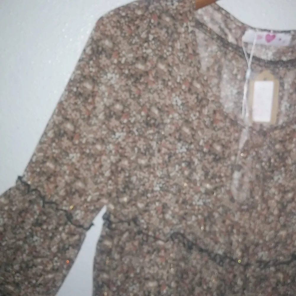 Buddy Love S Falling Leaves Boho Feminine Long Sleeved Top Gold - Image 7