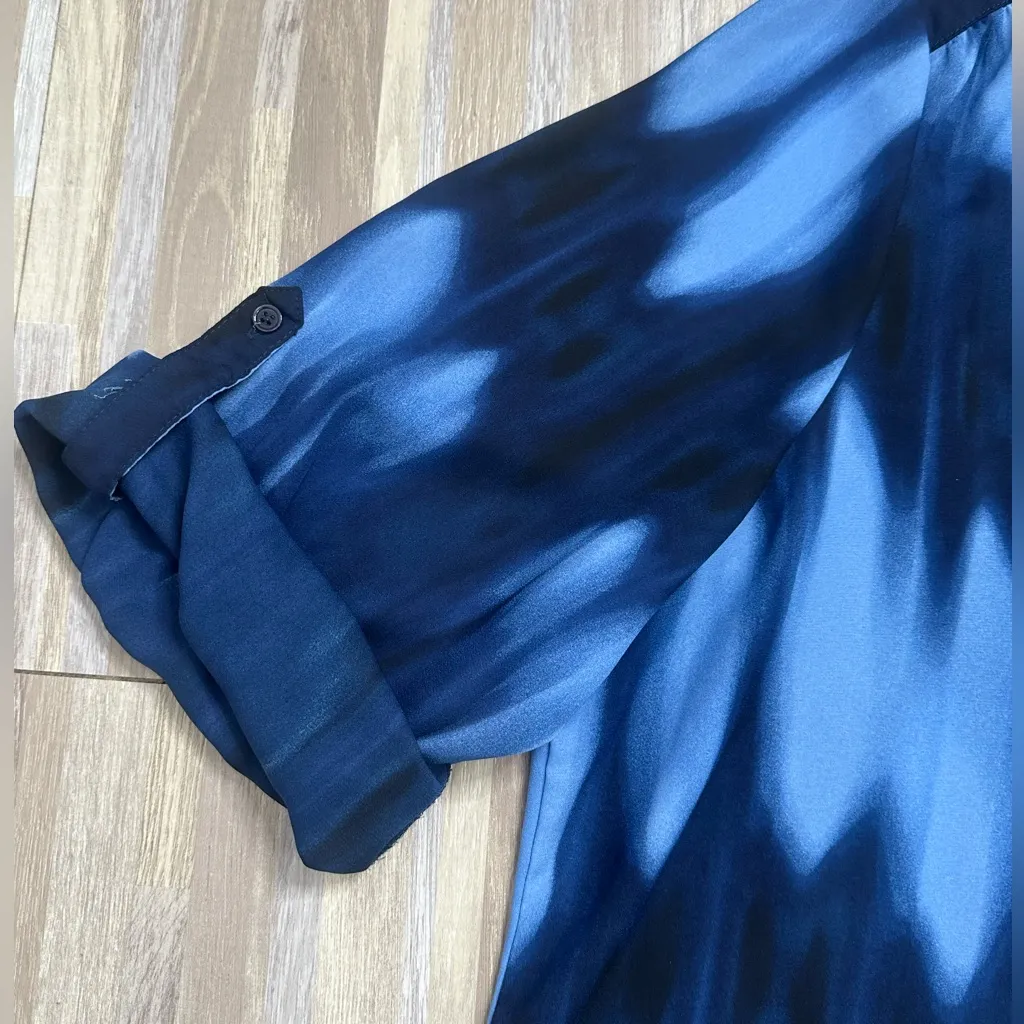 Faded Glory Two-Tone Blue Flowy Women's Top, Size 3X - Image 2