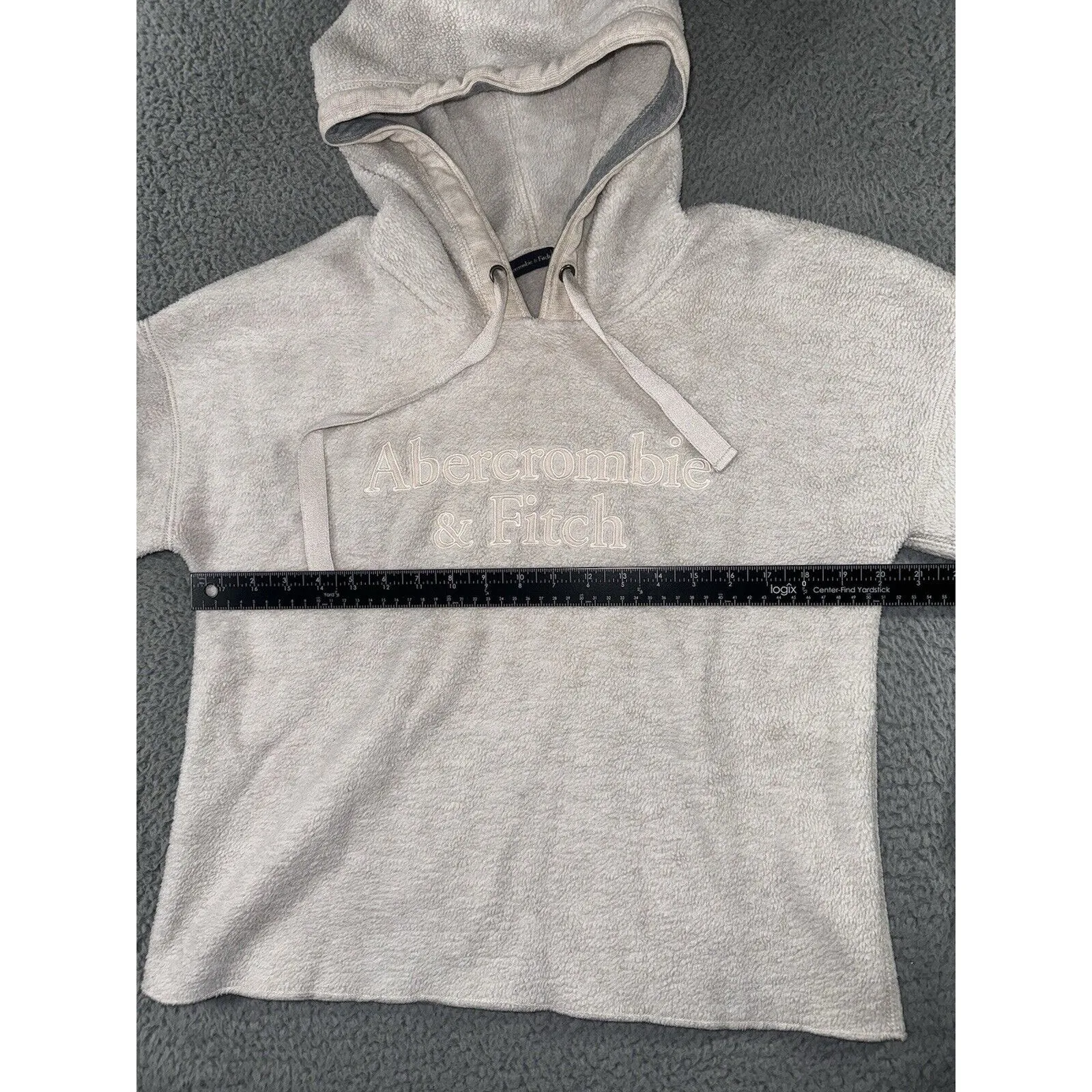 Abercrombie & Fitch Hoodie‎ Women Medium Sherpa Fleece Pullover - Image 4