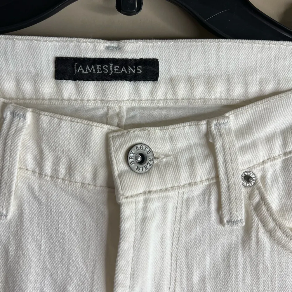 James Jeans white pearl straight leg jeans size 28 - Image 11