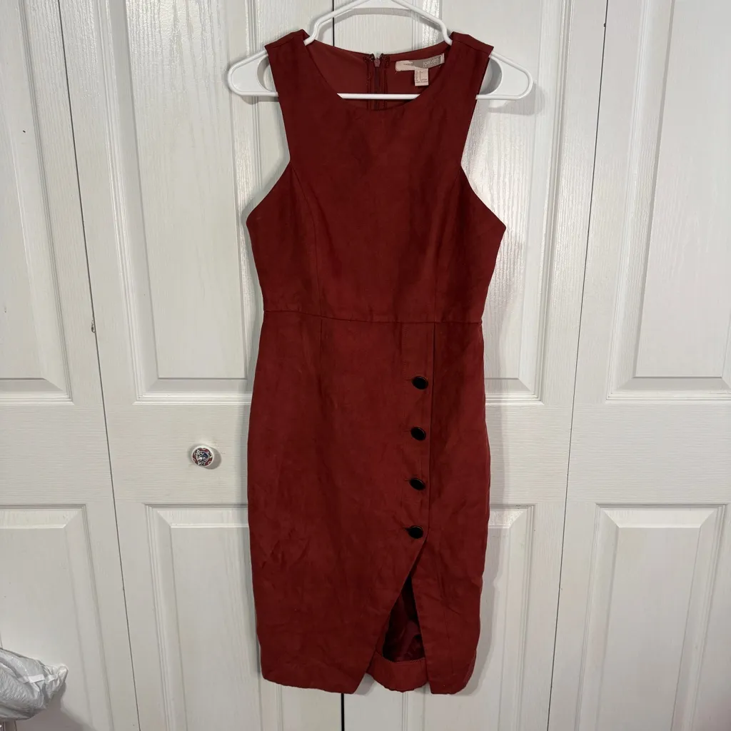 Forever 21 Contemporary faux suede dress size small - Image 2