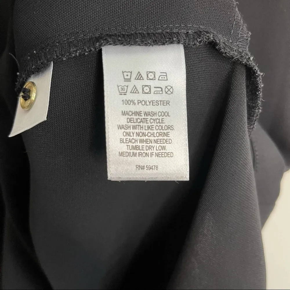 Cynthia Rowley Black Short Sleeve Babydoll Dress - Image 9