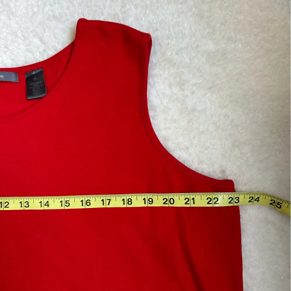 Liz Claiborne red sleeveless knit top size 2X - Image 4