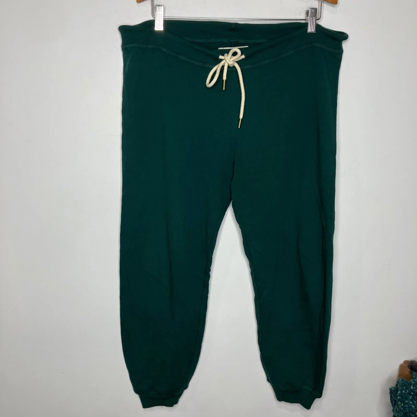 The GREAT. Emerald green the cropped sweatpants womens size 2 medium 100% cotton - Image 4