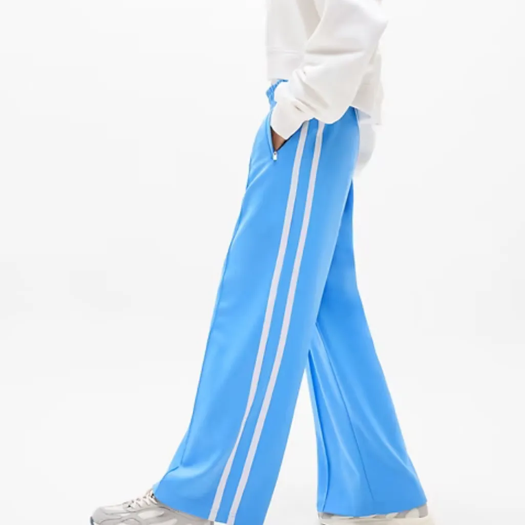 Athleta Tempo Mid Rise Wide Leg Track Pant Blue XL Tall NWT - Image 2