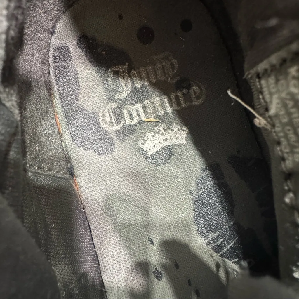 Juicy Couture Gray Quilted High Top Bootie Sneakers Lace Up + Zippers Streetwear - Image 9