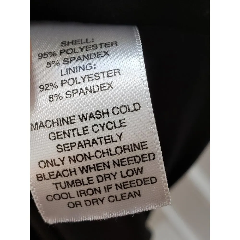 White House Black Market Fit & Flare Dress Womens M Black Embellished Neckline - Image 5