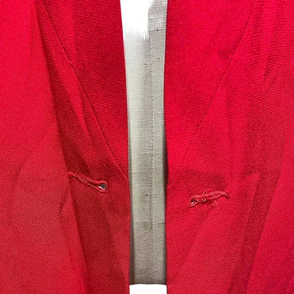 Carolina Herrera Studio for Saks Vintage Open Red Blazer Jacket Size 14 - Image 4