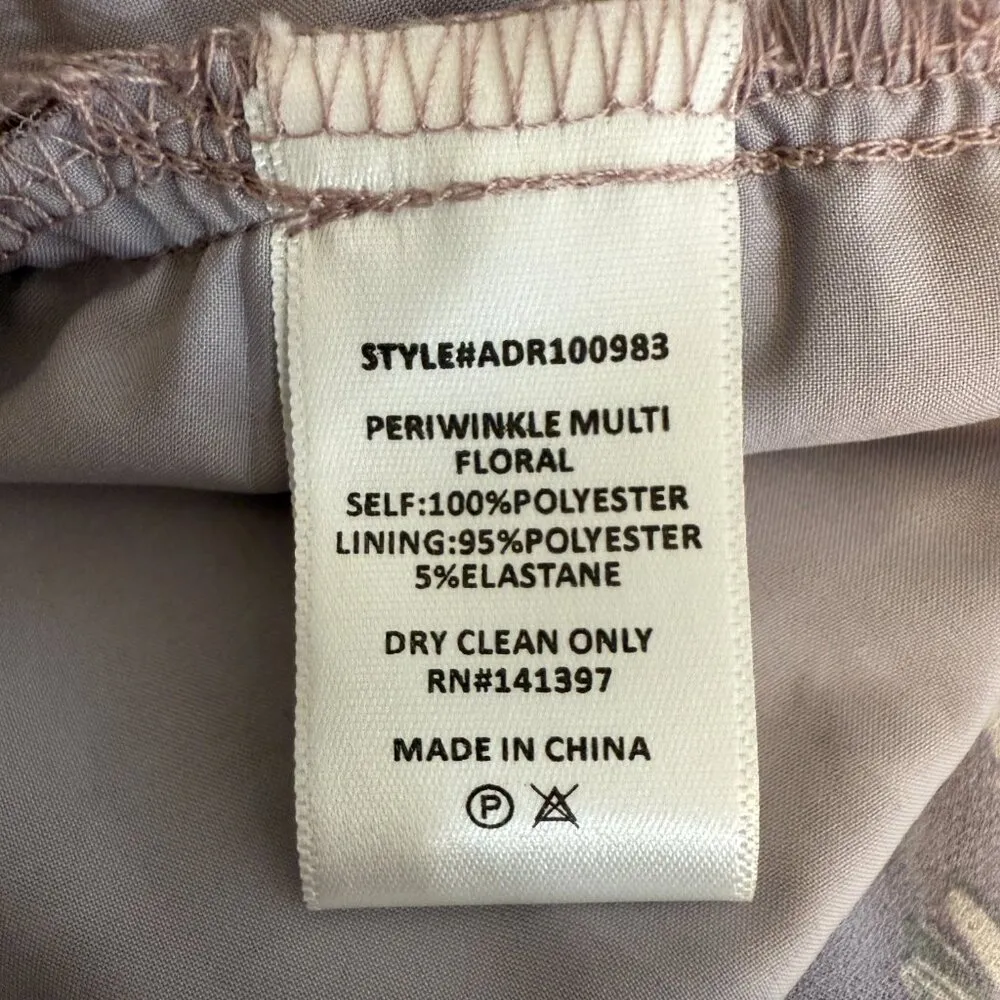 ASTR The Label Periwinkle Floral One Shoulder Tulip Mini Dress Women's Medium - Image 15