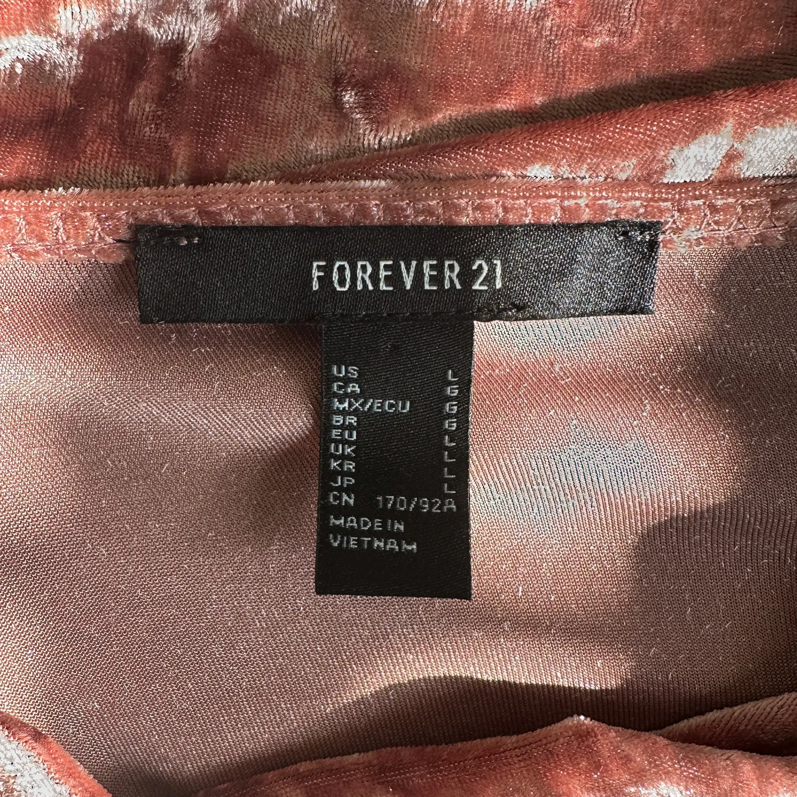 Forever 21 Mini Dress Womens L Pink Crushed Velvet Sleeveless Y2K 90s Coquette - Image 5