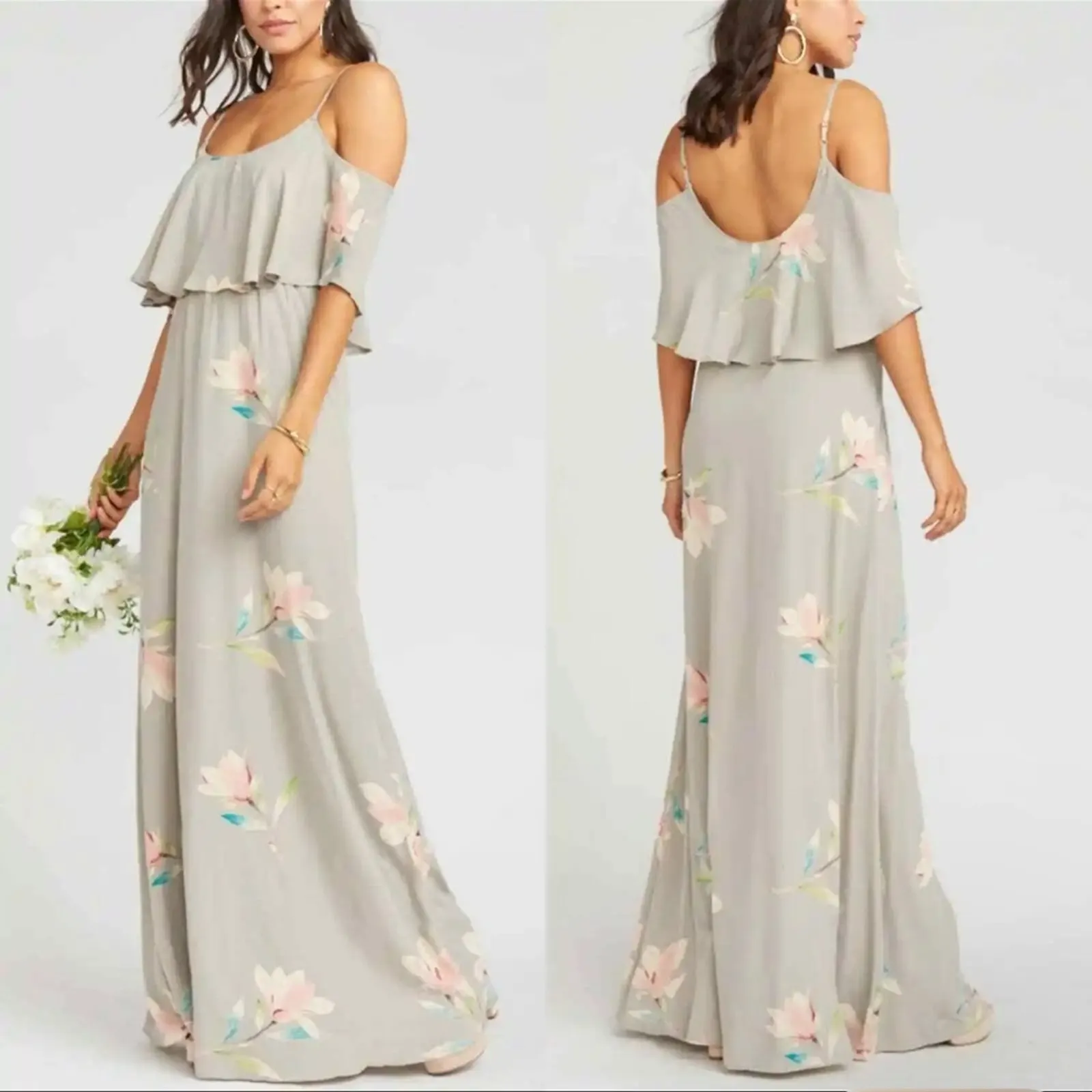 Show Me Your Mumu Caitlin Ruffle Maxi Gown Lily Showers Size Medium NWT - Image 2