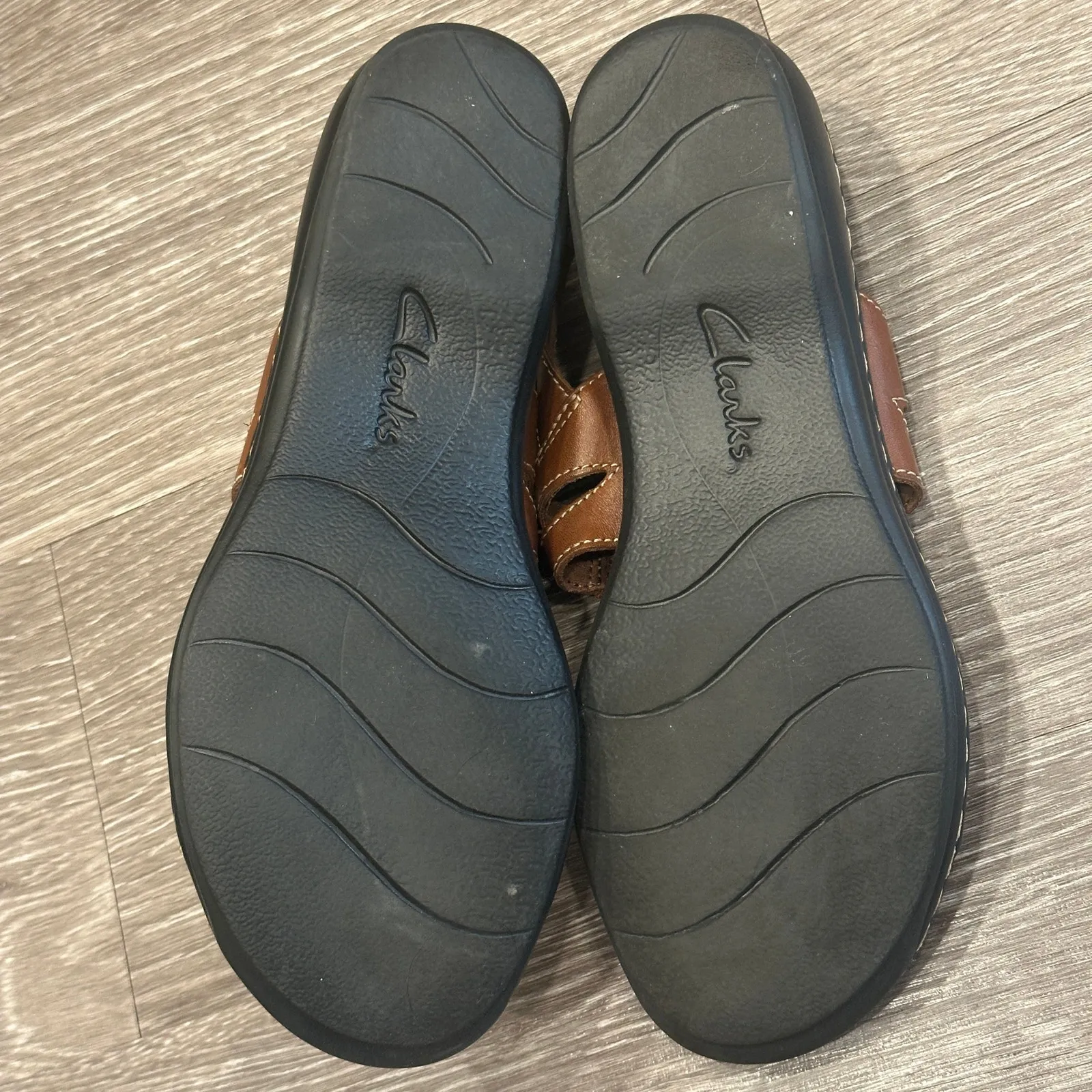 Clarks Leisa Lakelyn Tan Leather Sandals 7.5 Slingback Comfort Fairy Boho Earthy - Image 7