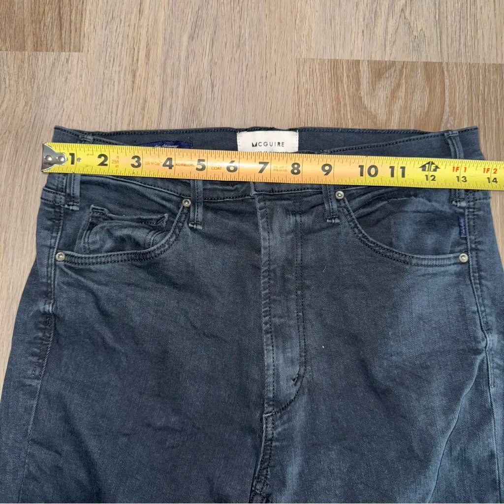 McGuire Newton Skinny Jeans with Grommets Faded Black - Size 28 - Image 6