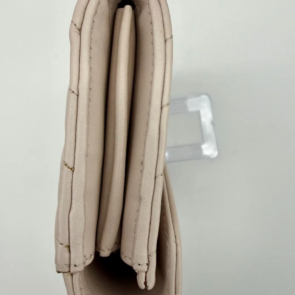 Yves Saint Laurent YSL Cassandre Metalasse Crème Quilted Wallet on Chain Crossbody - Image 4