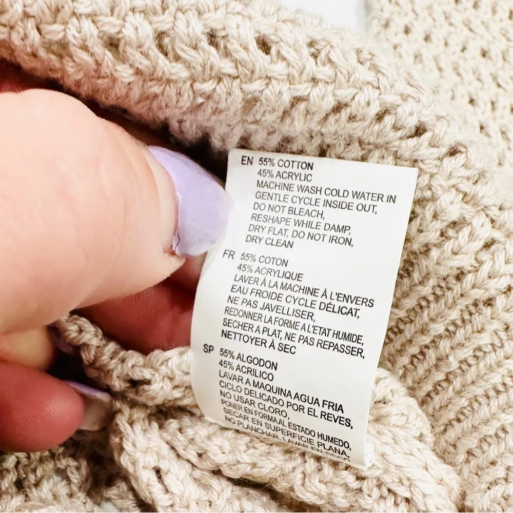 RDI Estillo Light Pink Crochet Boatneck Pullover Sweater - Image 5