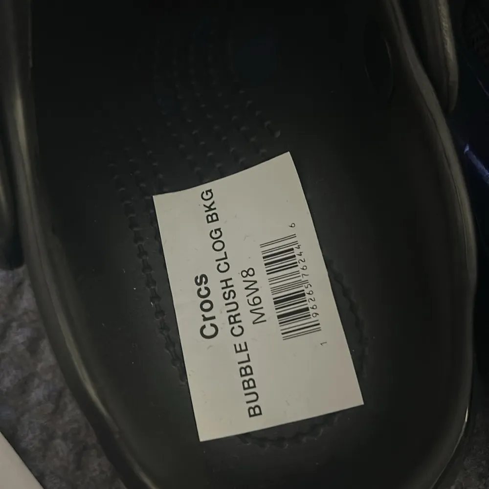 Crocs Bubble Crush Black and Brown Clogs - Image 6