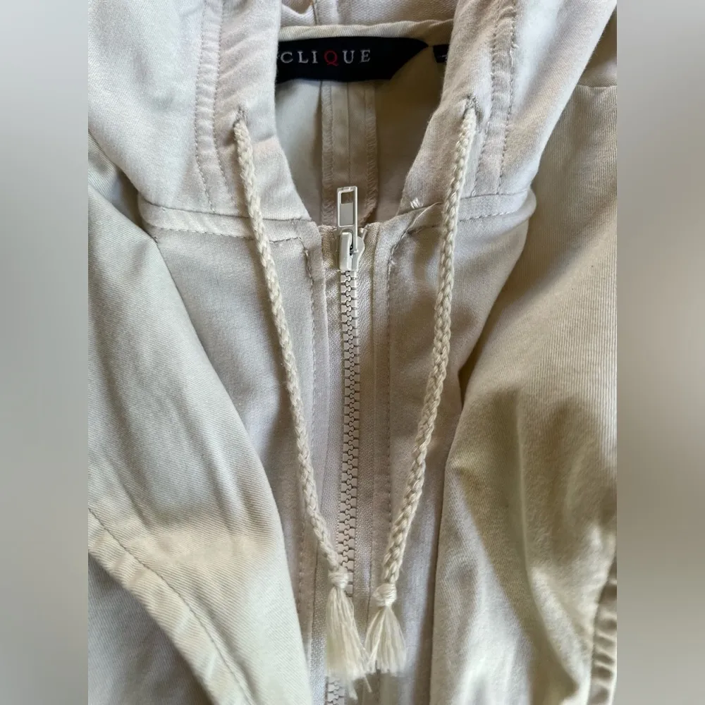 Clique Embroidered Cream Jacket Med - Image 6