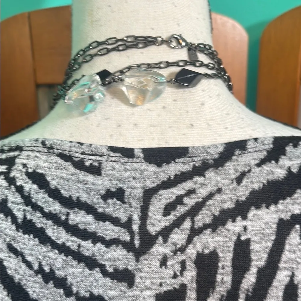 Tiana B. Black and White Bateau Neck Sweater Dress Size 6 - Image 8