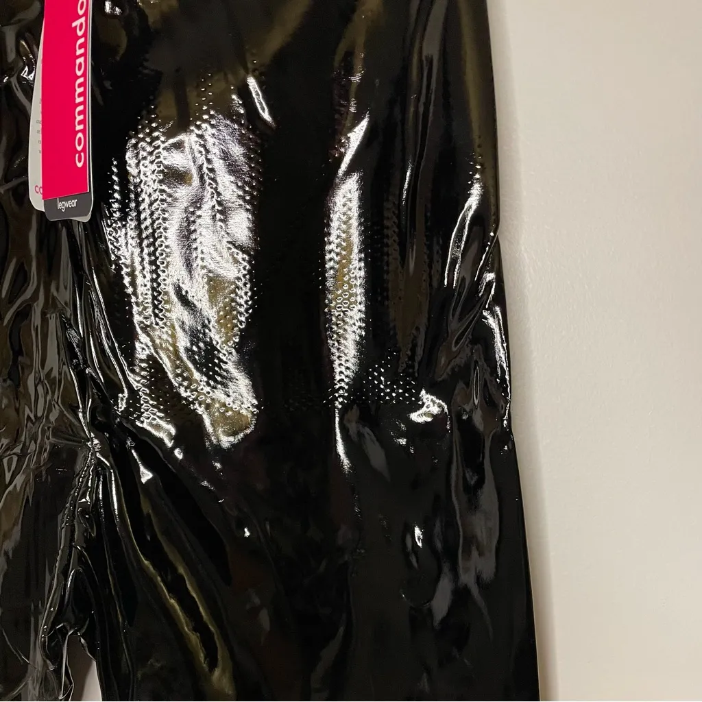 Commando Faux Patent Leather Legging, Black, Size M, NWT - Image 4