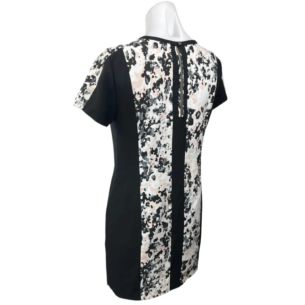 Banana Republic Black Multicolor Camo Short Sleeve Mini Pencil Sheath Dress 2 - Image 2