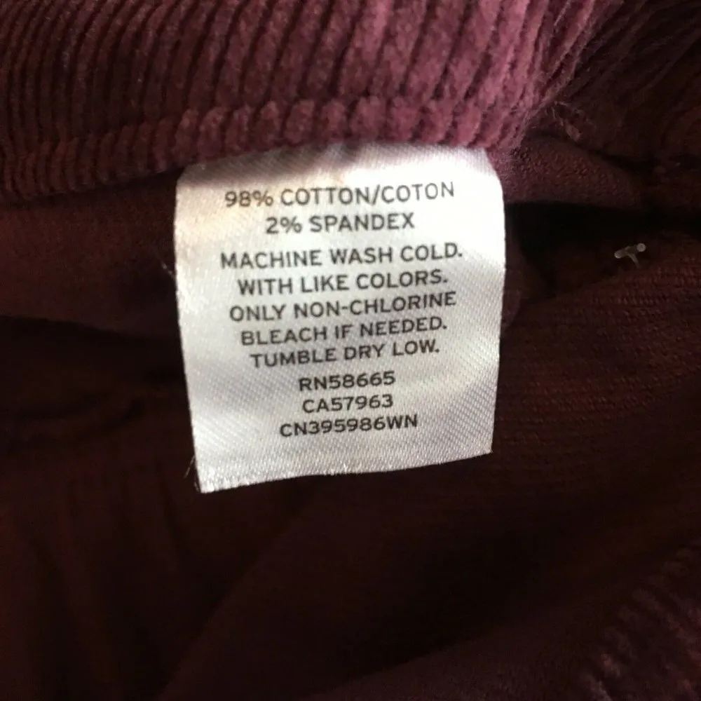 Caslon Burgundy Corduroy Utility Pants - Image 4