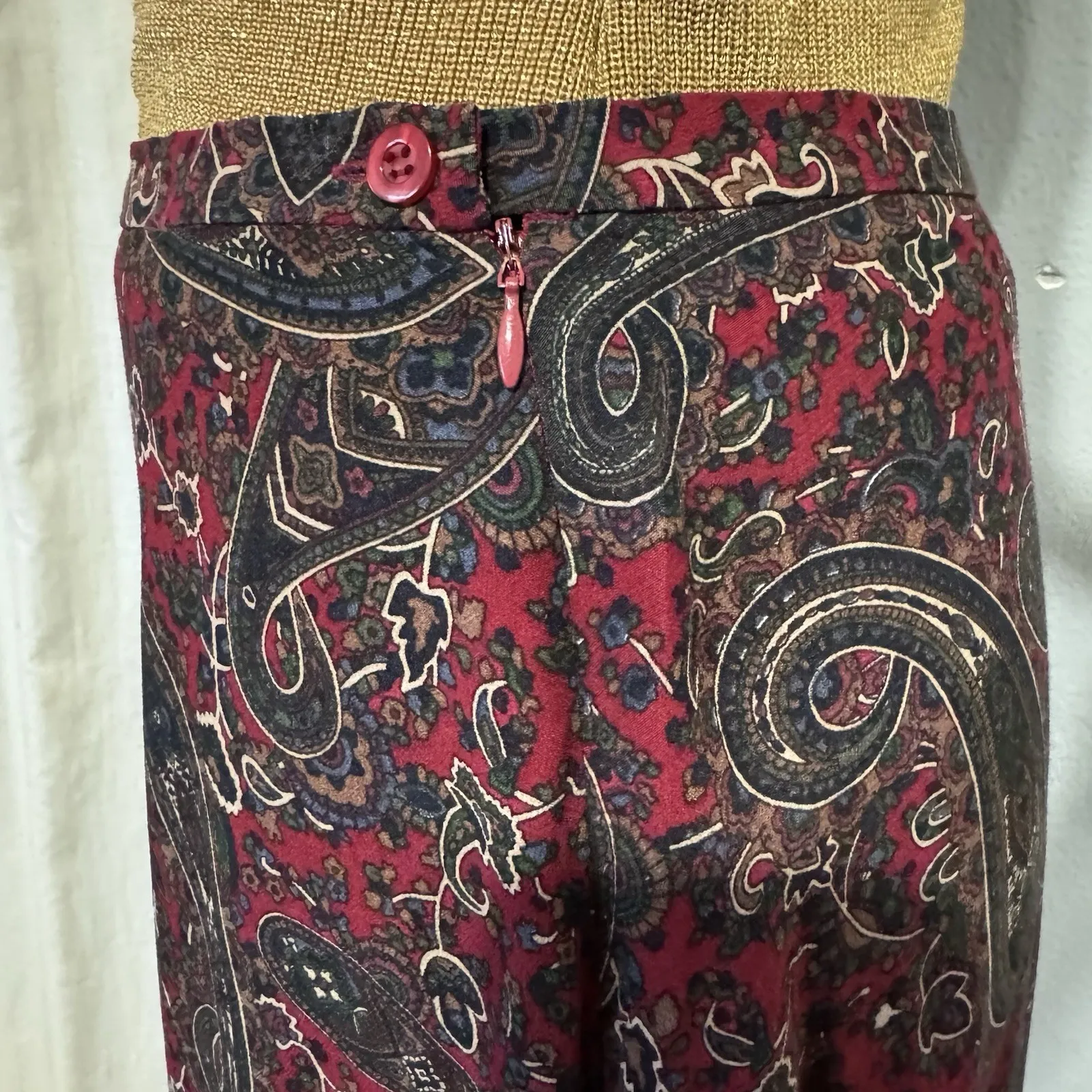 Vintage Jones Wear Skirt Womens 10 Y2K Fairy Paisley Chiffon Boho Career - Image 5