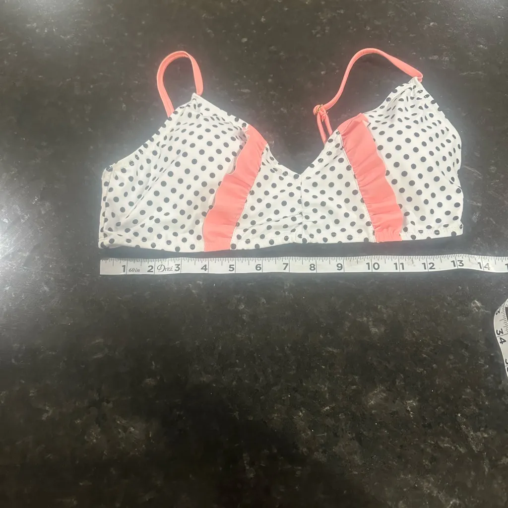 Juicy Couture Black/White Polka Dot High Waist Bikini Set Sz M EUC pinupgirl - Image 9