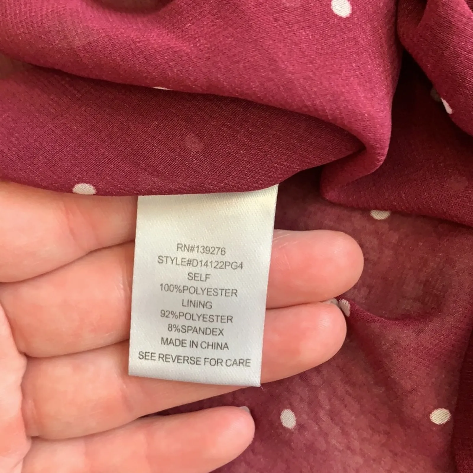 Daniel Rainn Sheer Polka Dot Blouse Sz S - Image 7