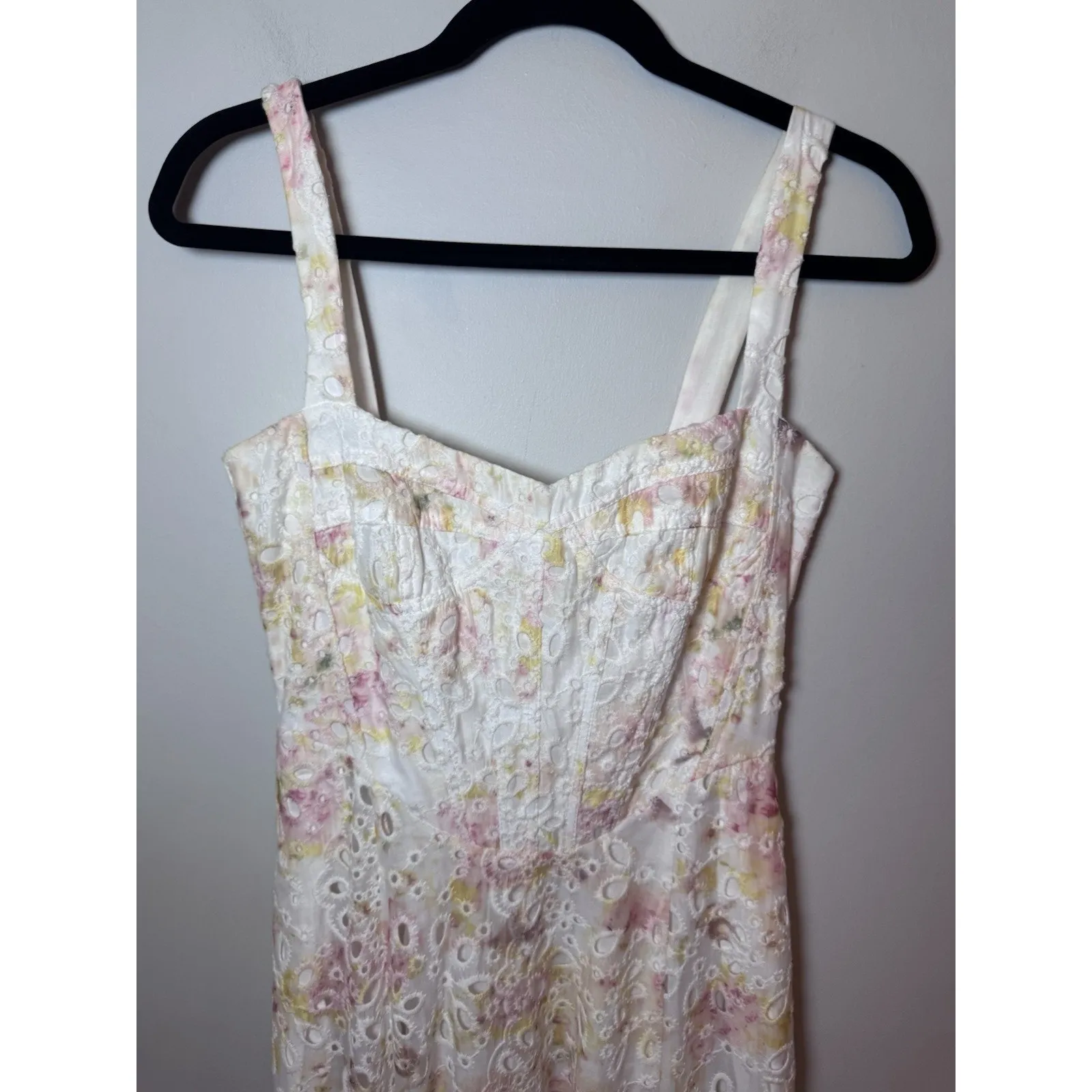 Bardot Women's Lilah Corset Midi Dress Floral Eyelet Sz XS NWT $189 - Image 6