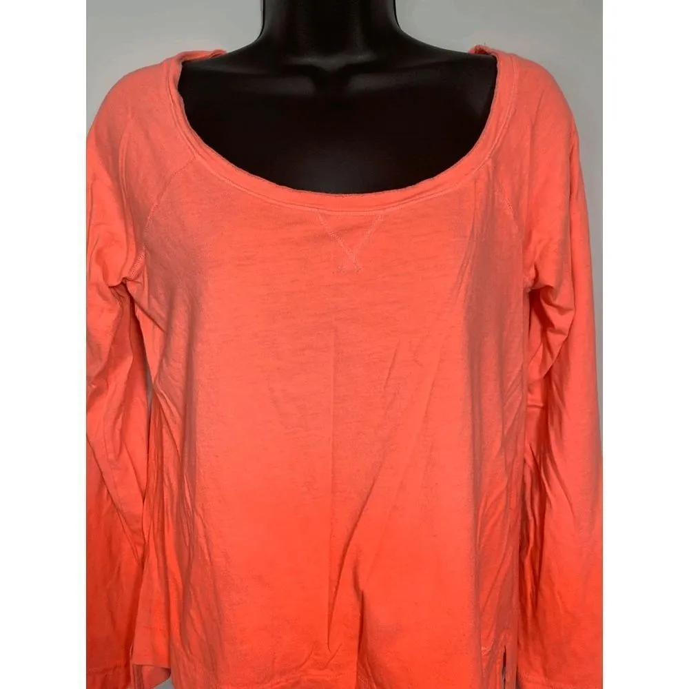Hollister Neon Orange Ombre Long Sleeve T Shirt - Image 3