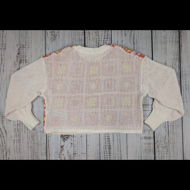 Zara Crochet Chenille Granny Square Patchwork Tutti Sweater Sz‎ S - Image 7