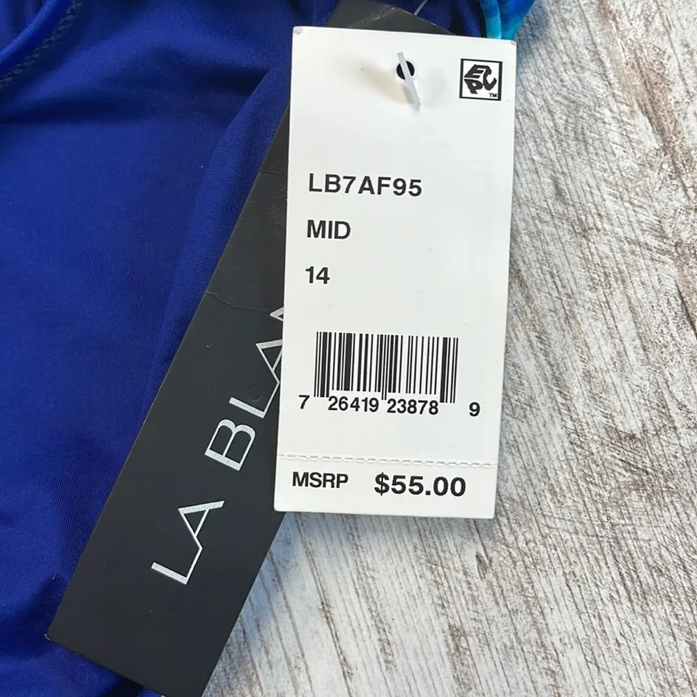 LA Blanca NWT Blue Turquoise Bikini Bottoms Size 14 - Image 3