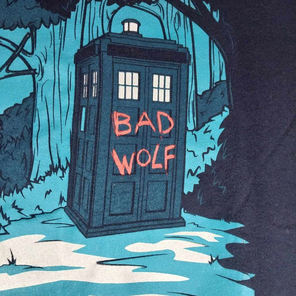 teeturtle Bad Wolf Navy Blue Graphic Women's T - Image 7