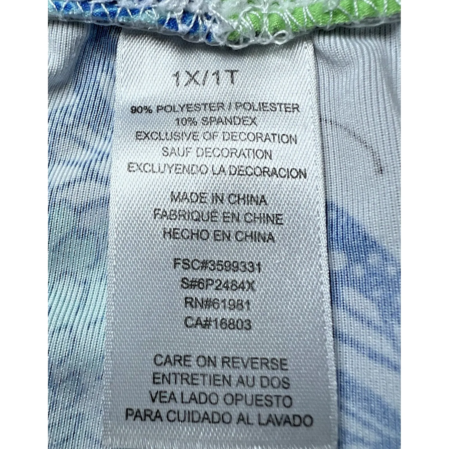 Butterfly Floral Pajama Set Womens Size 1X Plus Cami Top Shorts Sleepwear PJs Blue - Image 7