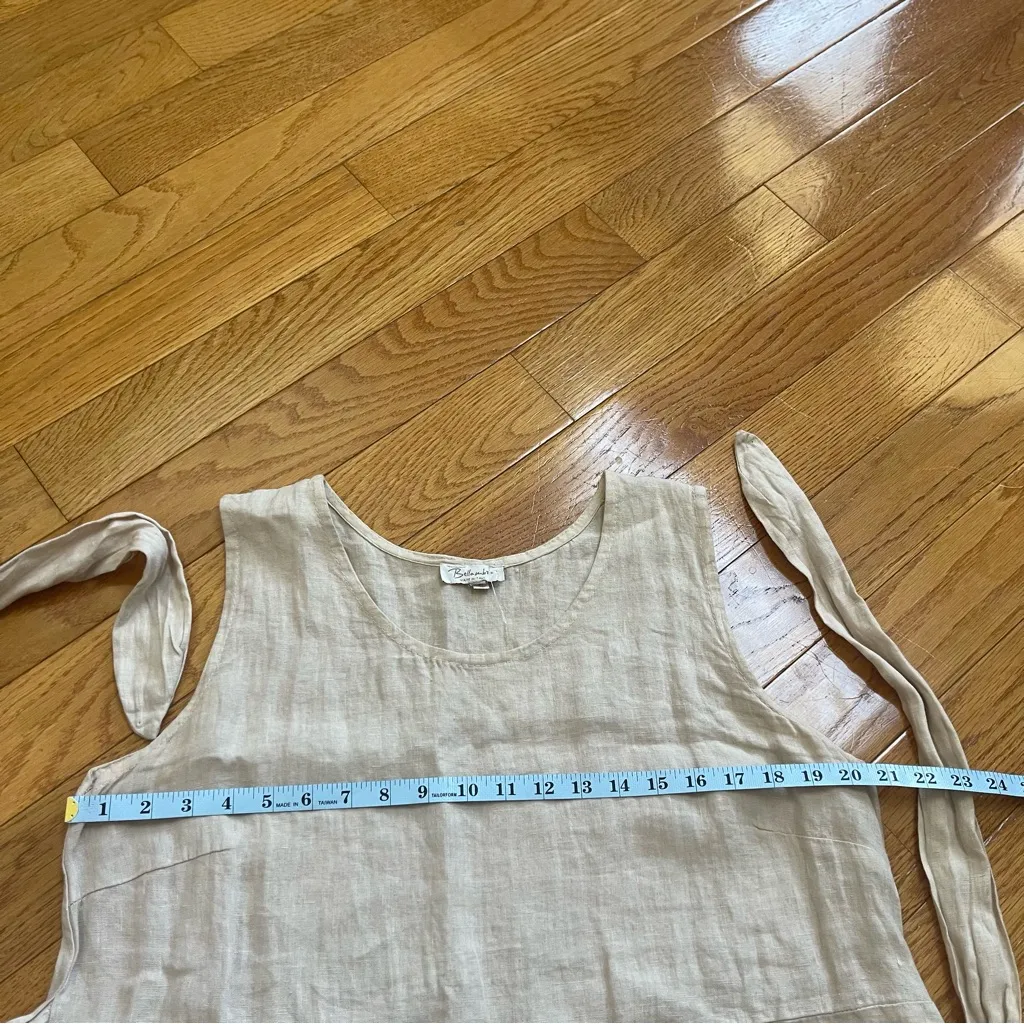 Bella umbra Italian Linen Midi Dress with Tie Belt - Image 7