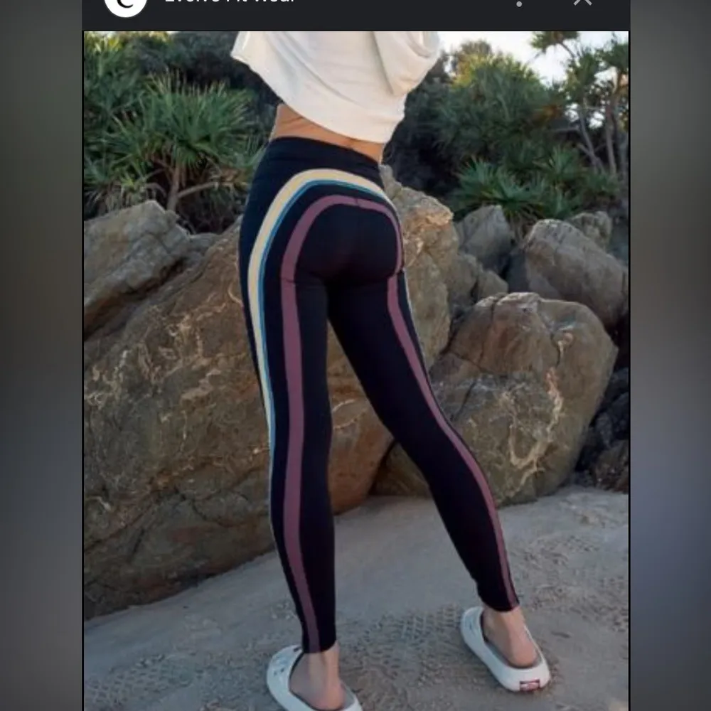 FP Movement Women's Free People Run spring Legging colorful striped NWOT $118 - Image 5