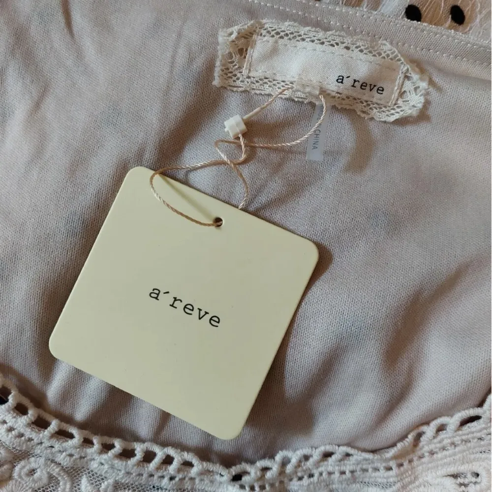 Ivory Lace & Black Polka Dot Asymmetric Hem Rockabilly ModCloth Dress by A’Reve White Size M - Image 6